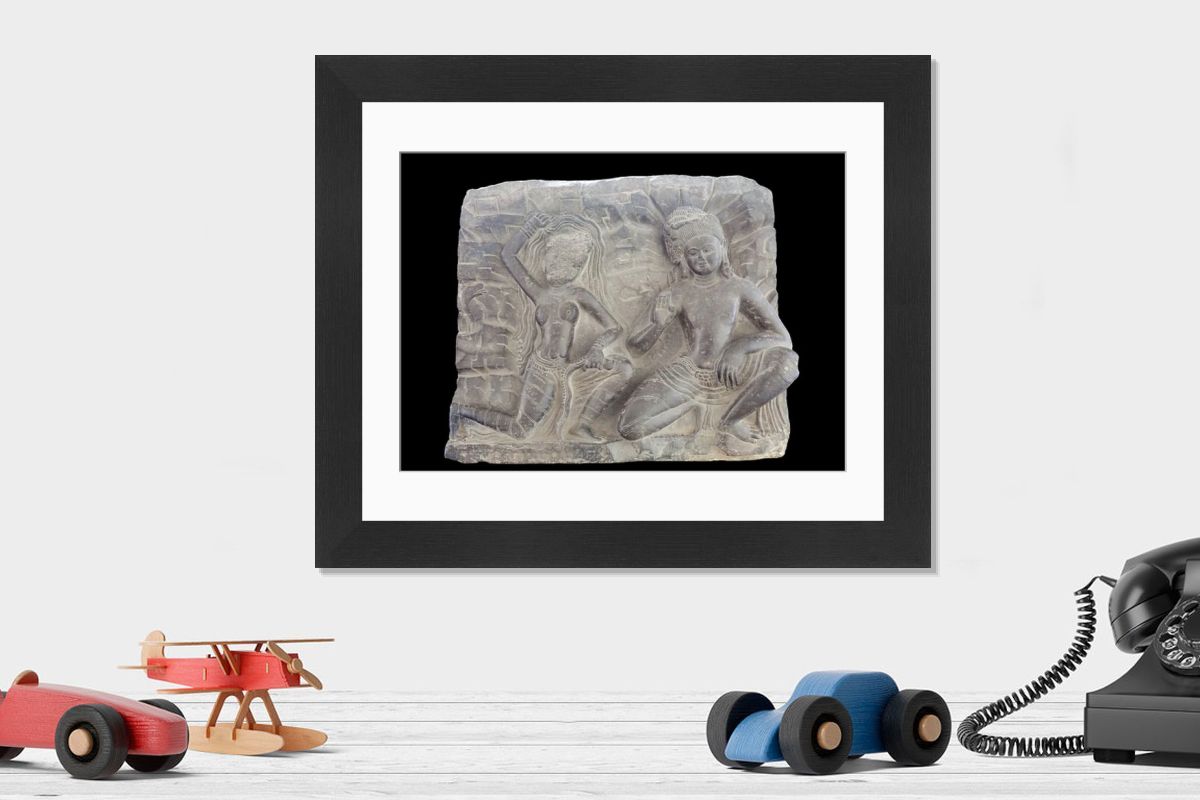 Shown hanging in a room: Modern 14"x12" (36x31cm)