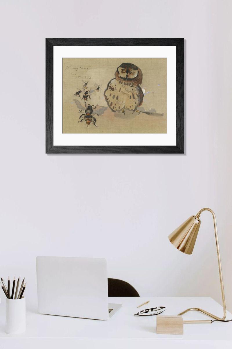 Shown hanging in a room: Modern 14"x12" (36x31cm)