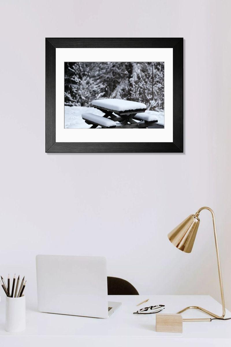 Shown hanging in a room: Modern 14"x12" (36x31cm)