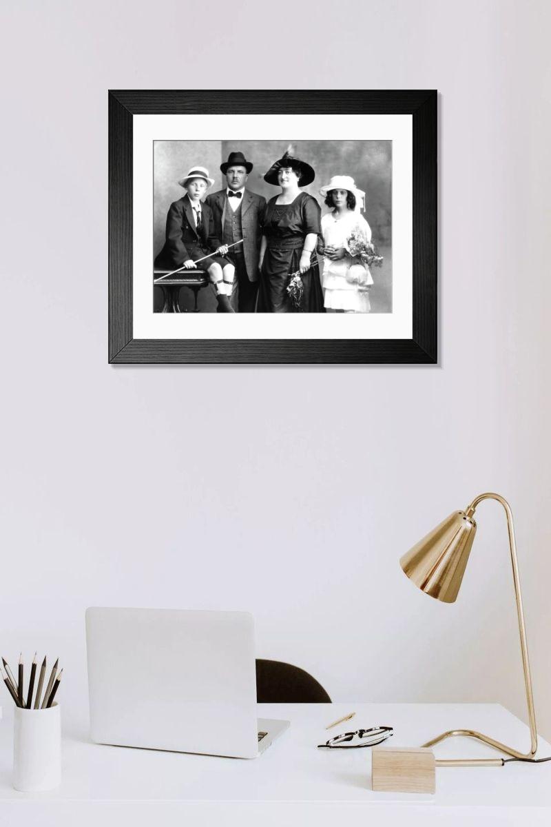 Shown hanging in a room: Modern 14"x12" (36x31cm)