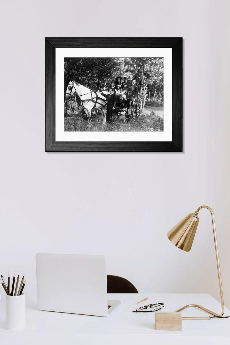 Shown hanging in a room: Modern 14"x12" (36x31cm)