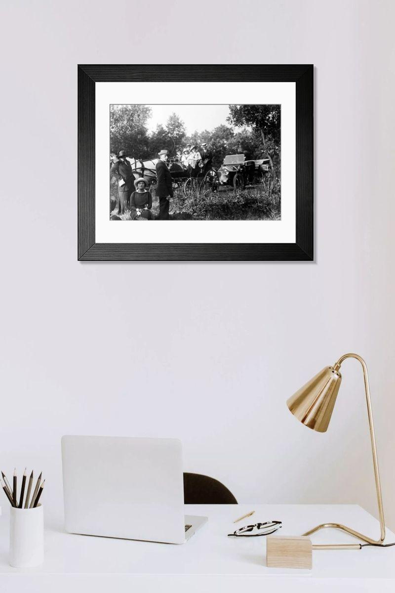 Shown hanging in a room: Modern 14"x12" (36x31cm)