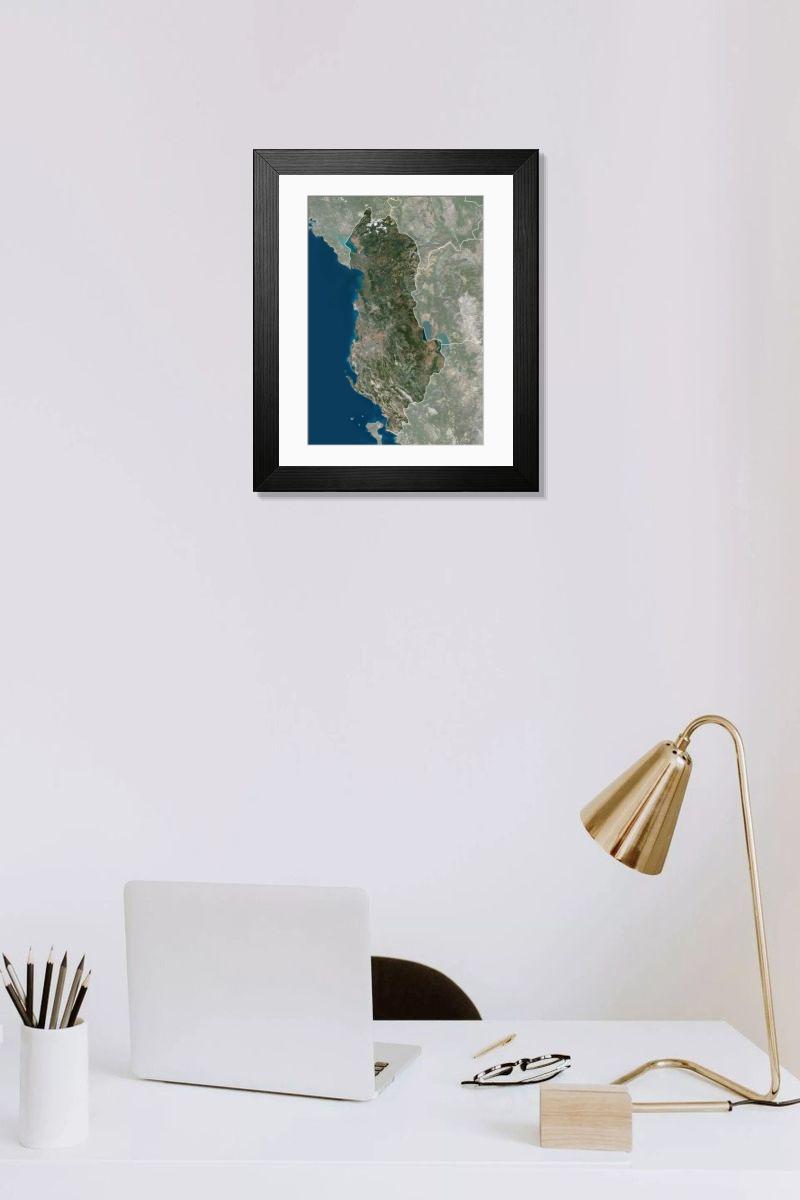 Shown hanging in a room: Modern 14"x12" (36x31cm)
