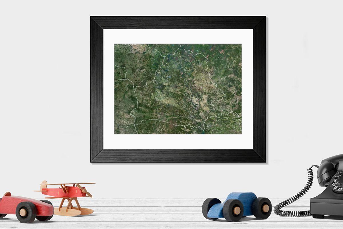 Shown hanging in a room: Modern 14"x12" (36x31cm)