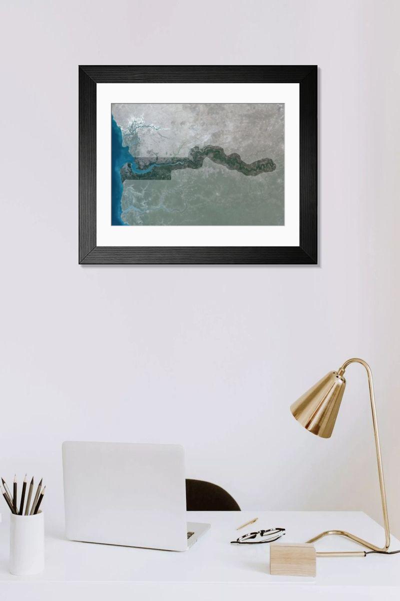 Shown hanging in a room: Modern 14"x12" (36x31cm)