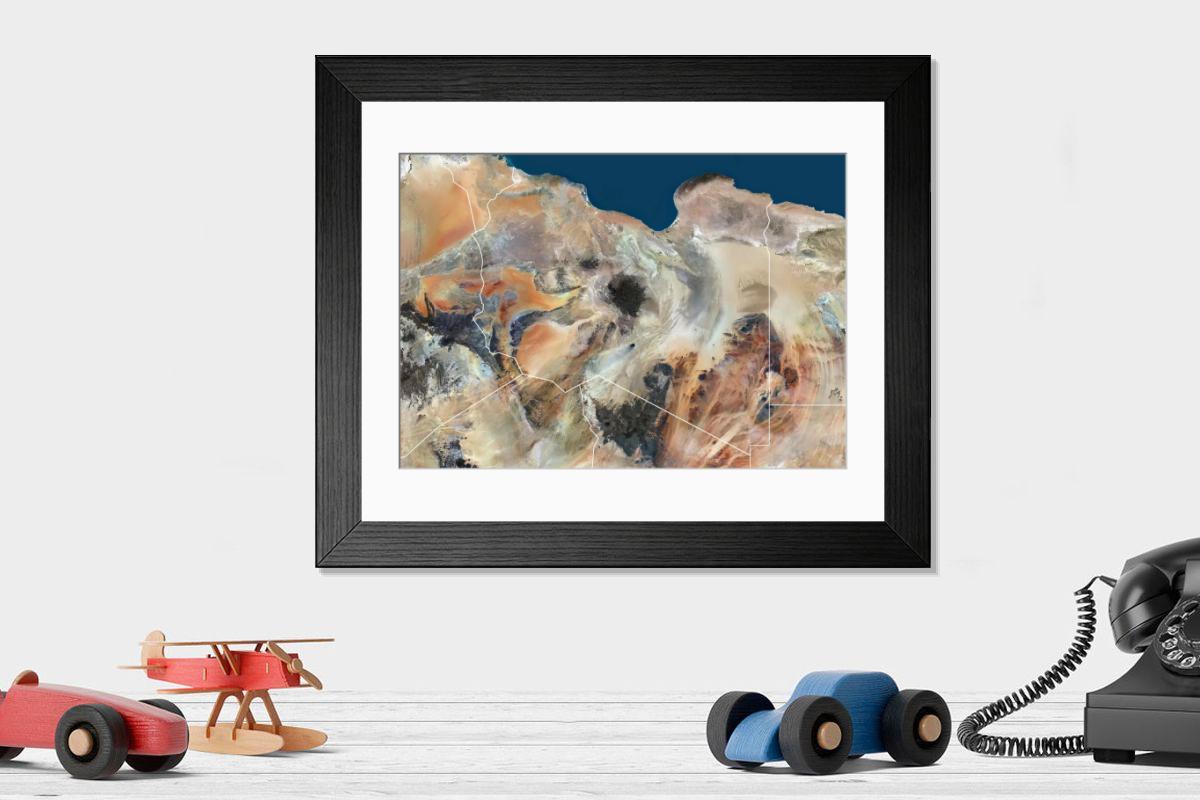Shown hanging in a room: Modern 14"x12" (36x31cm)