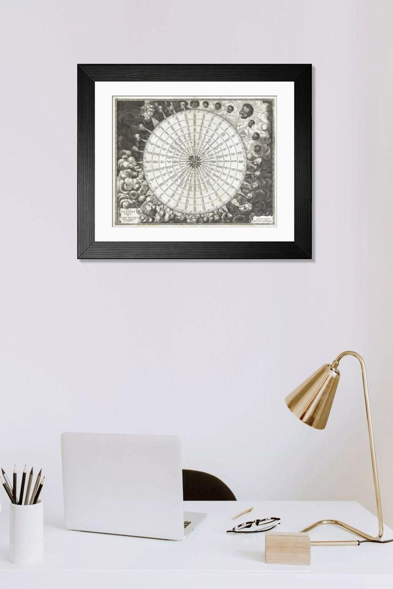Shown hanging in a room: Modern 14"x12" (36x31cm)