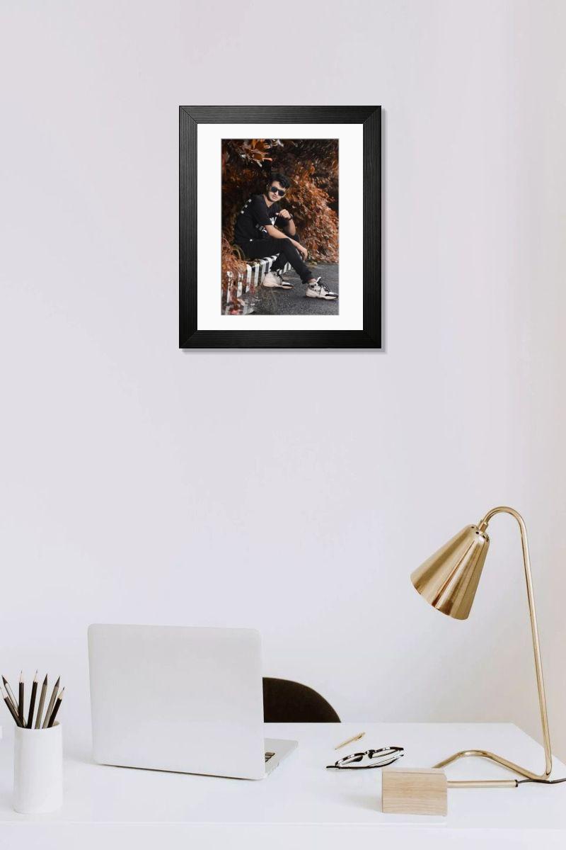 Shown hanging in a room: Modern 14"x12" (36x31cm)