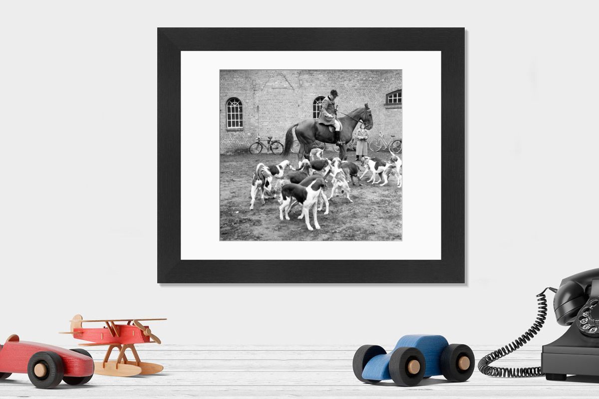 Fox Hunting in Germany Print, circa 1960. Art Prints, Posters