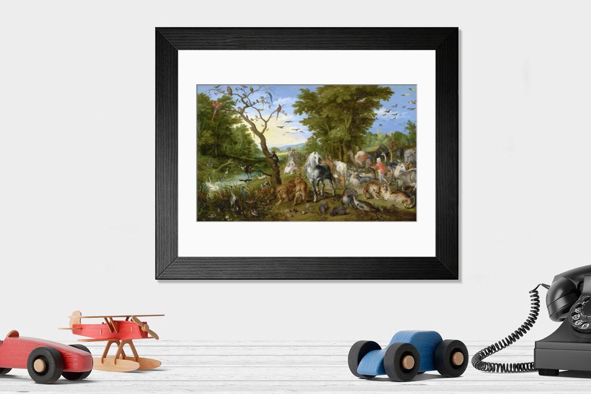 Shown hanging in a room: Modern 14"x12" (36x31cm)