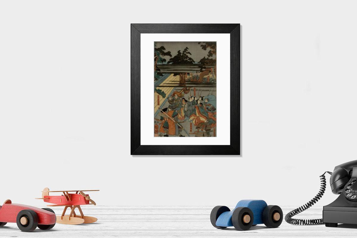 Shown hanging in a room: Modern 14"x12" (36x31cm)