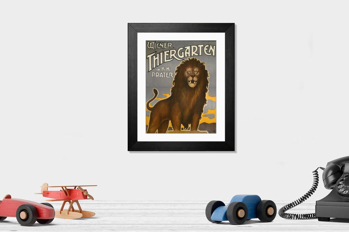Shown hanging in a room: Modern 14"x12" (36x31cm)