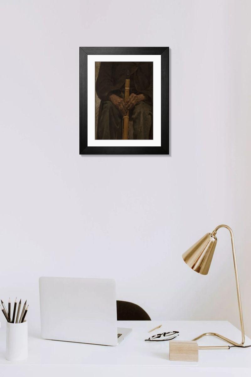 Shown hanging in a room: Modern 14"x12" (36x31cm)