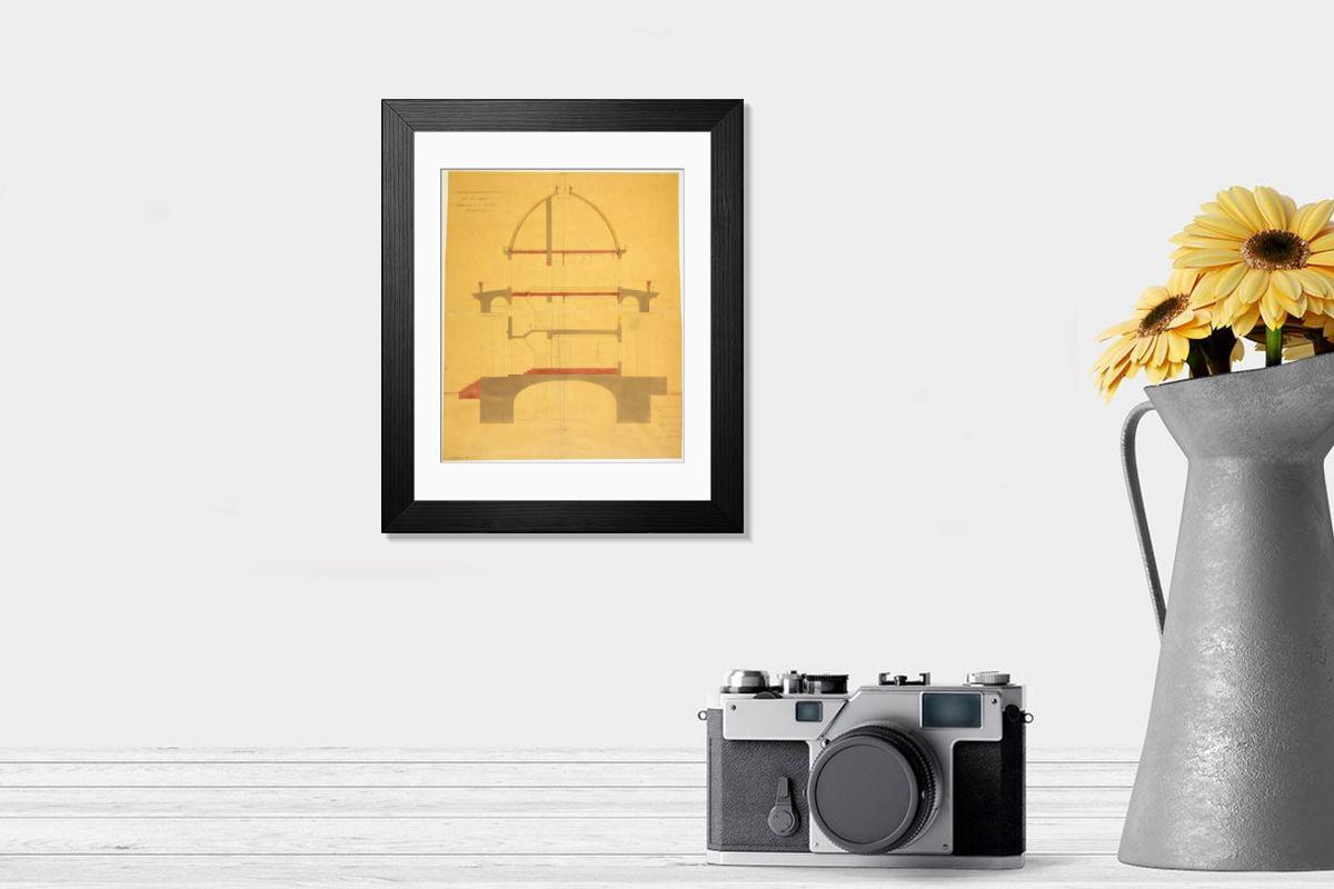 Shown hanging in a room: Modern 14"x12" (36x31cm)