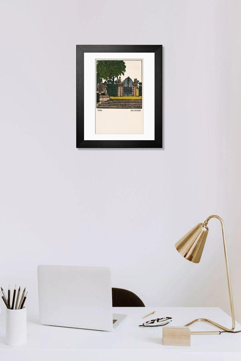Shown hanging in a room: Modern 14"x12" (36x31cm)