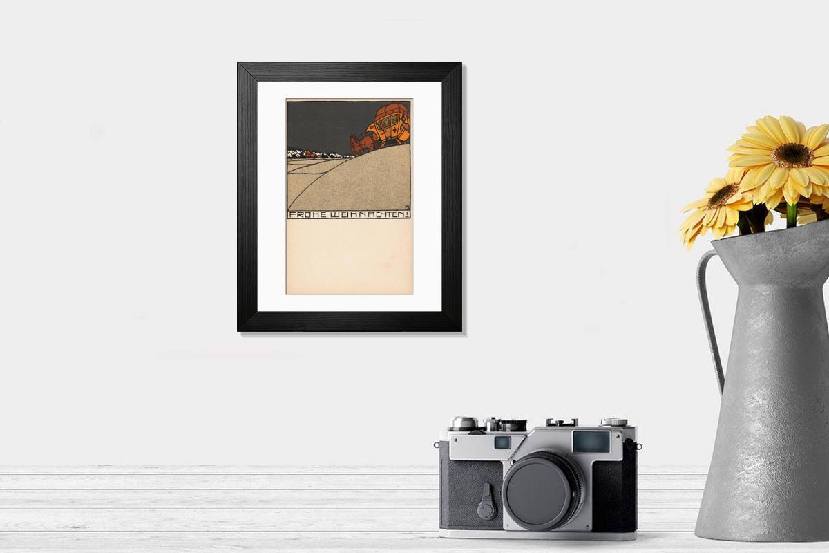 Shown hanging in a room: Modern 14"x12" (36x31cm)