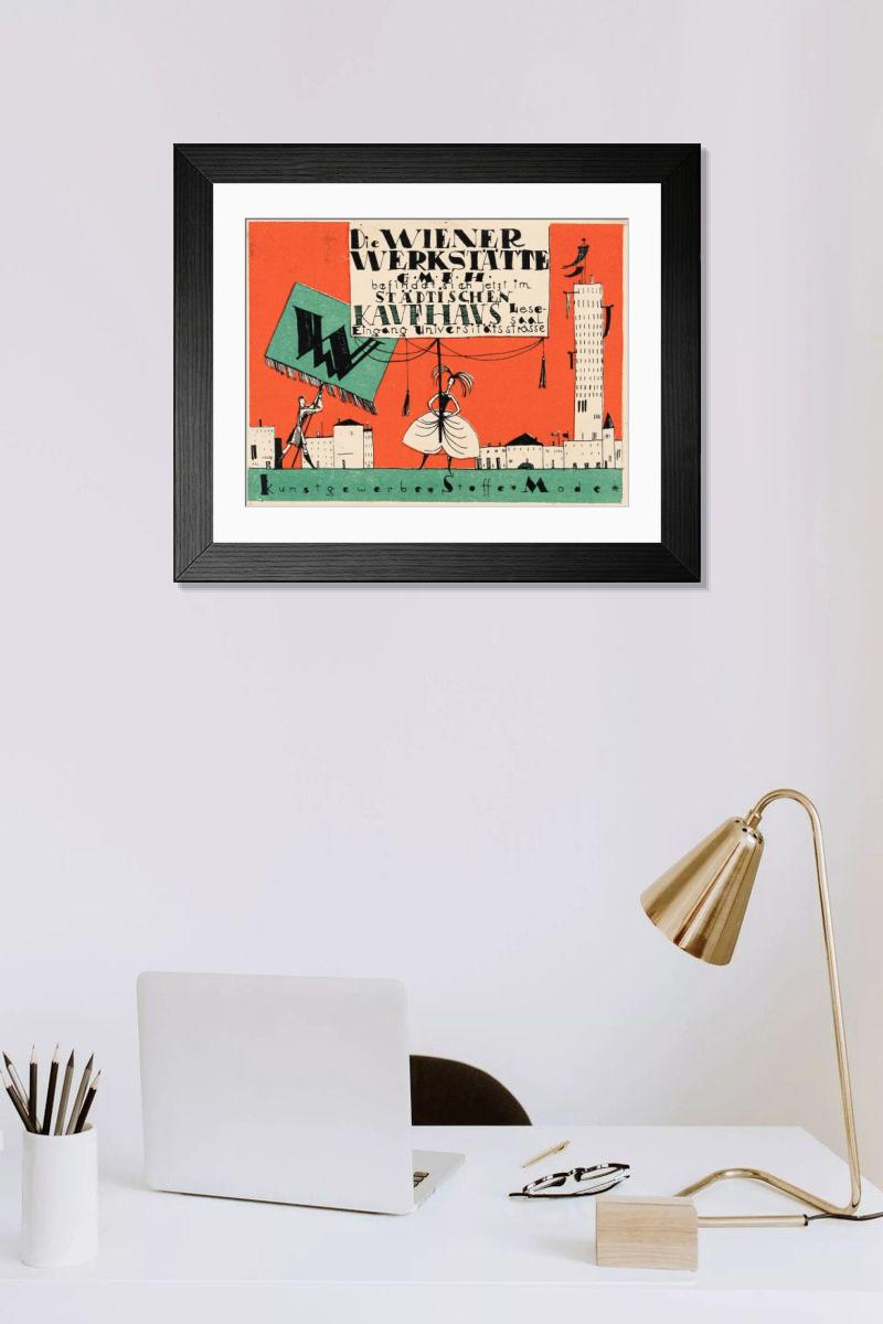 Shown hanging in a room: Modern 14"x12" (36x31cm)