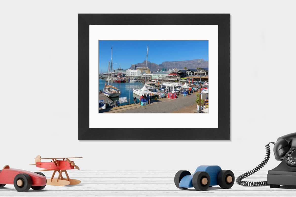 AWL Print of V & A Waterfront and Table Mountain, Cape Town. Art