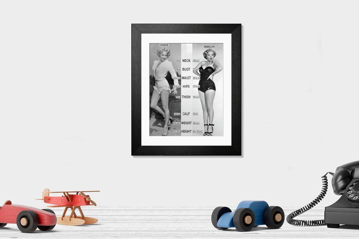 Mamie Van Doren and Marilyn Monroe Side-by-Side Print