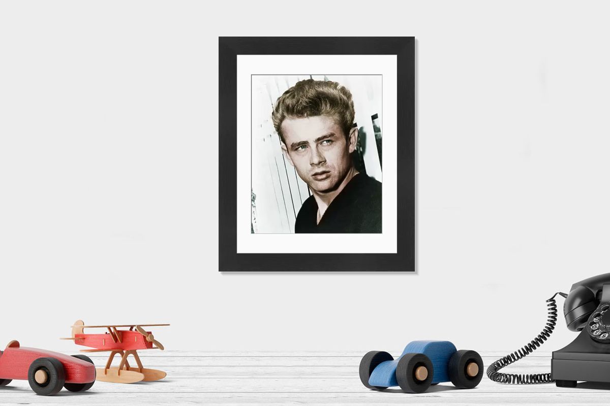 James Dean Print: Leaning Against a Picket Fence. Art Prints