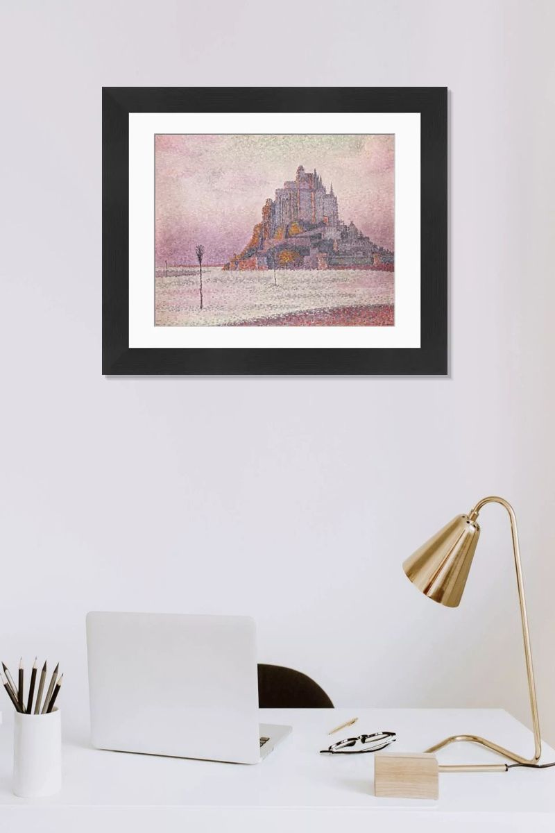 Paul Signac Print: Mont Saint-Michel Landscape. Art Prints