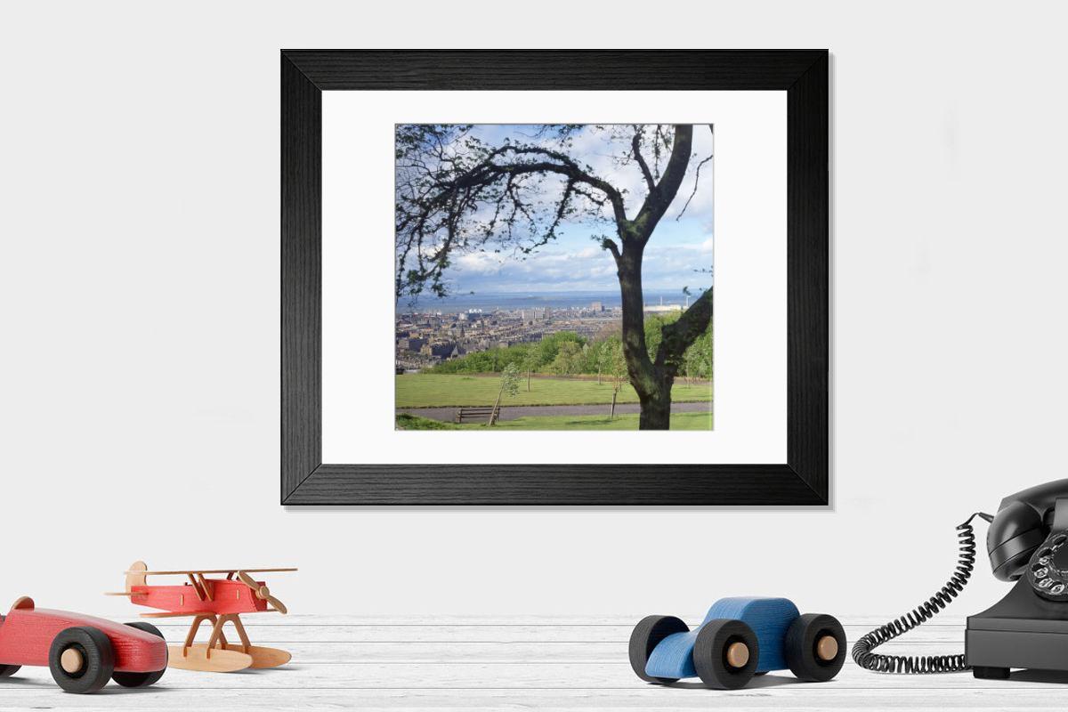 Shown hanging in a room: Modern 14"x12" (36x31cm)