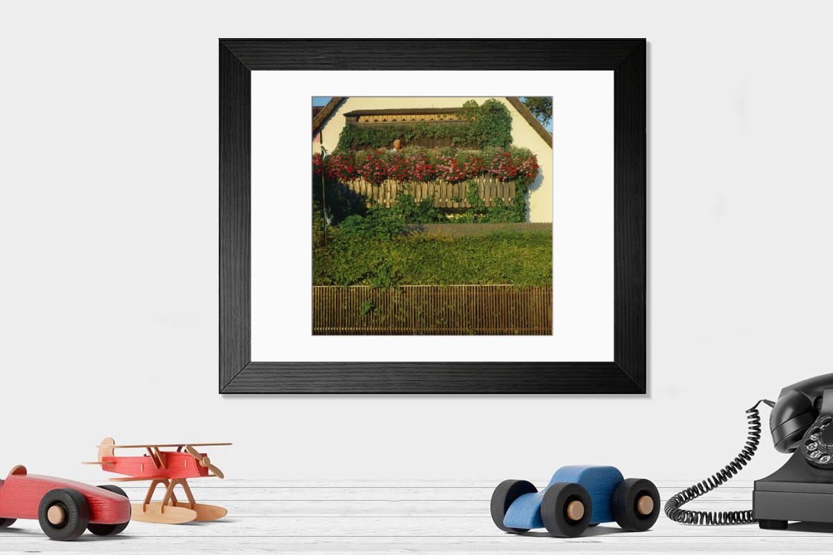 Shown hanging in a room: Modern 14"x12" (36x31cm)