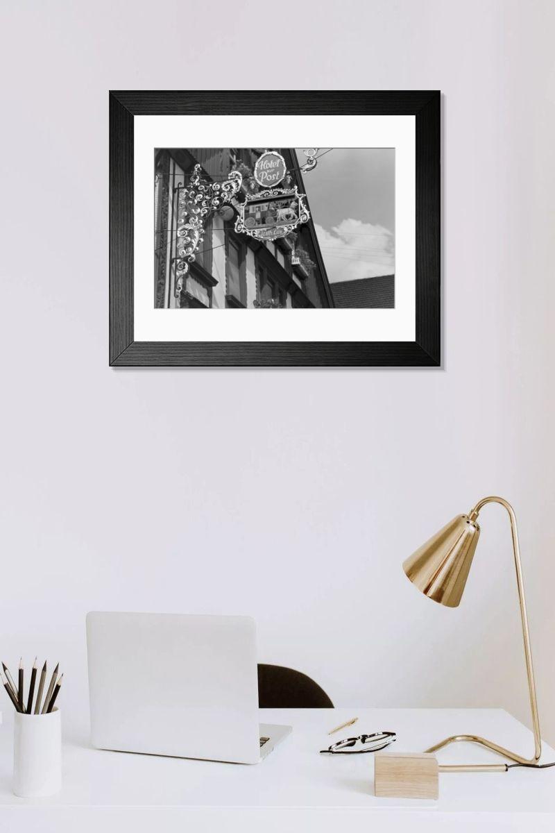 Shown hanging in a room: Modern 14"x12" (36x31cm)