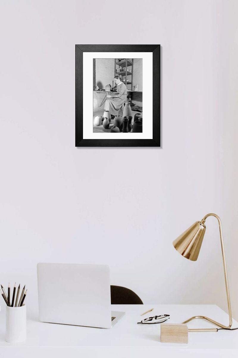 Shown hanging in a room: Modern 14"x12" (36x31cm)