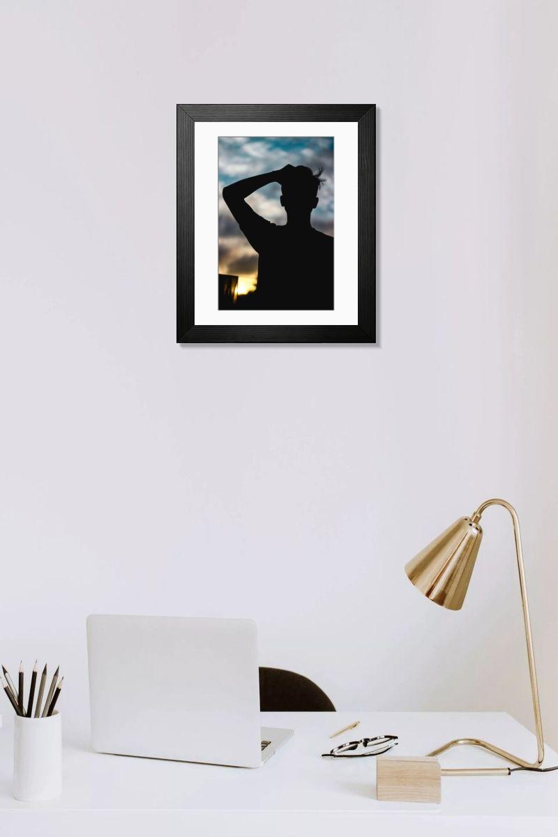Shown hanging in a room: Modern 14"x12" (36x31cm)