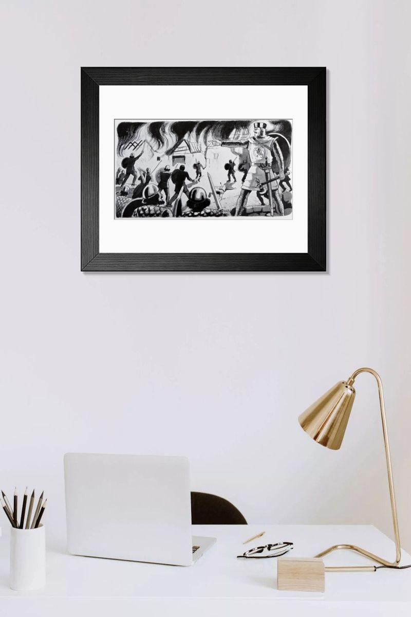 Shown hanging in a room: Modern 14"x12" (36x31cm)