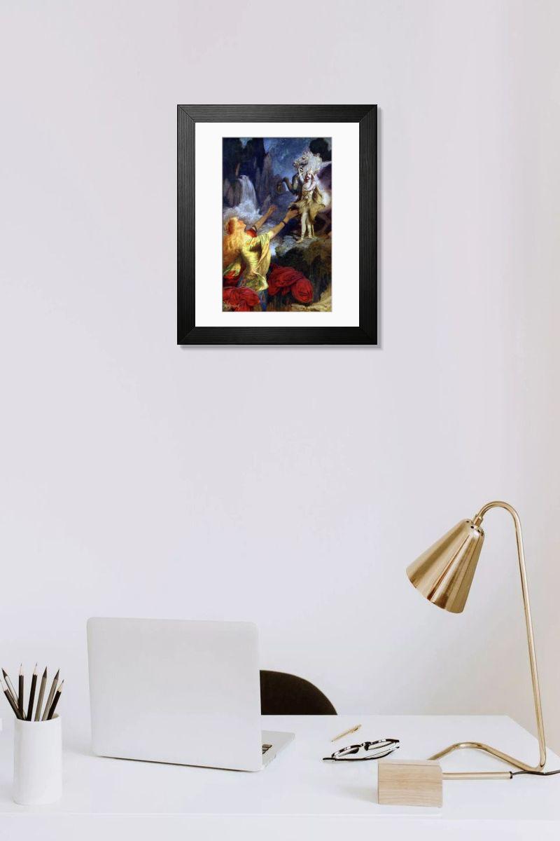 Shown hanging in a room: Modern 14"x12" (36x31cm)