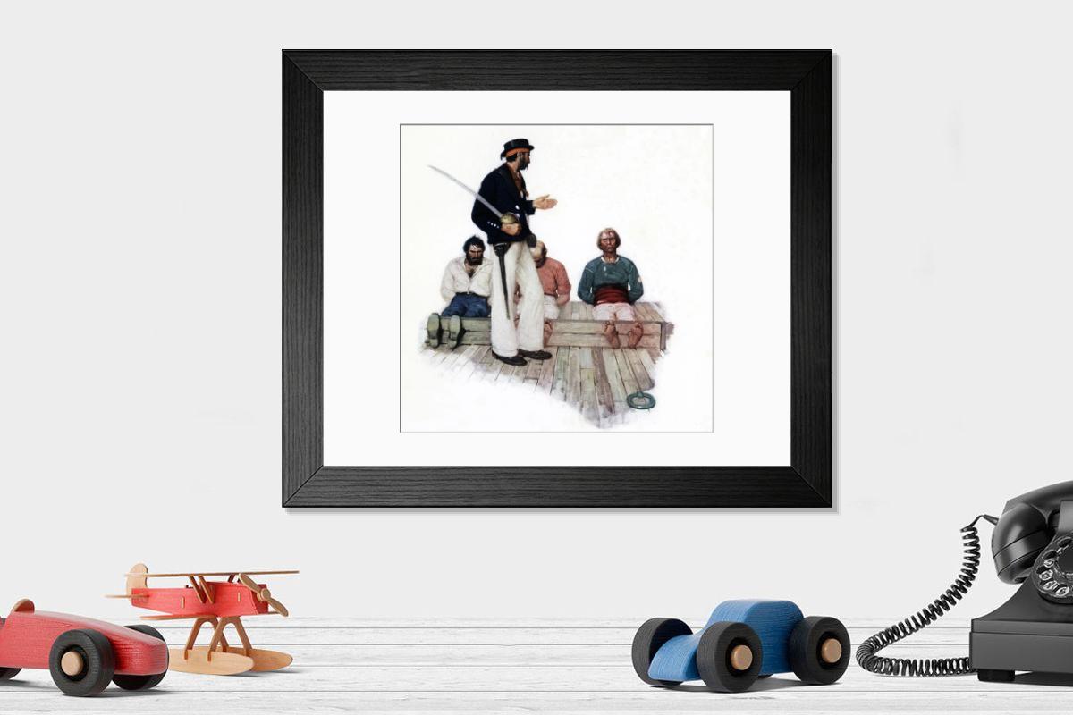 Shown hanging in a room: Modern 14"x12" (36x31cm)