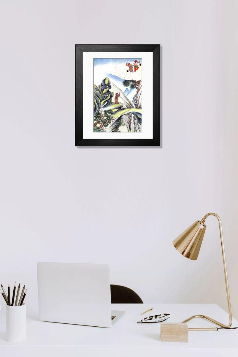 Shown hanging in a room: Modern 14"x12" (36x31cm)