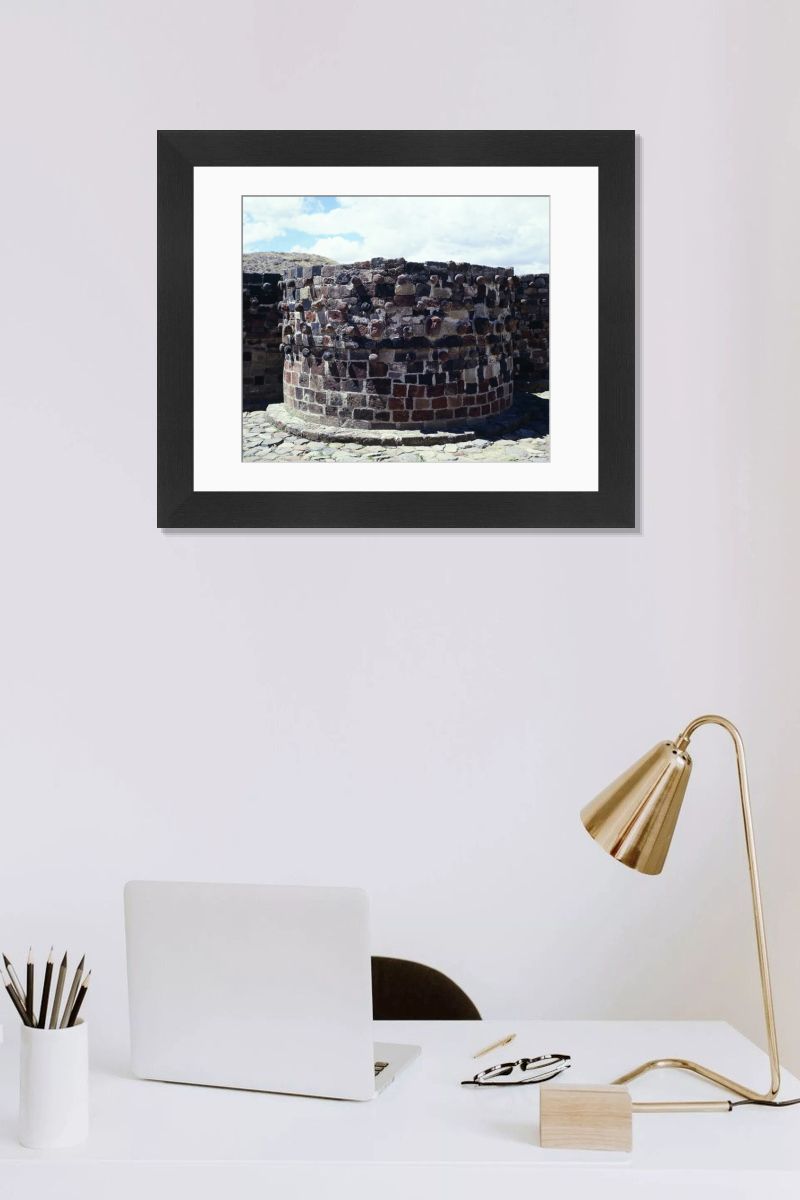 The Tzompantli, Aztec Skull Rack Print. Art Prints, Posters