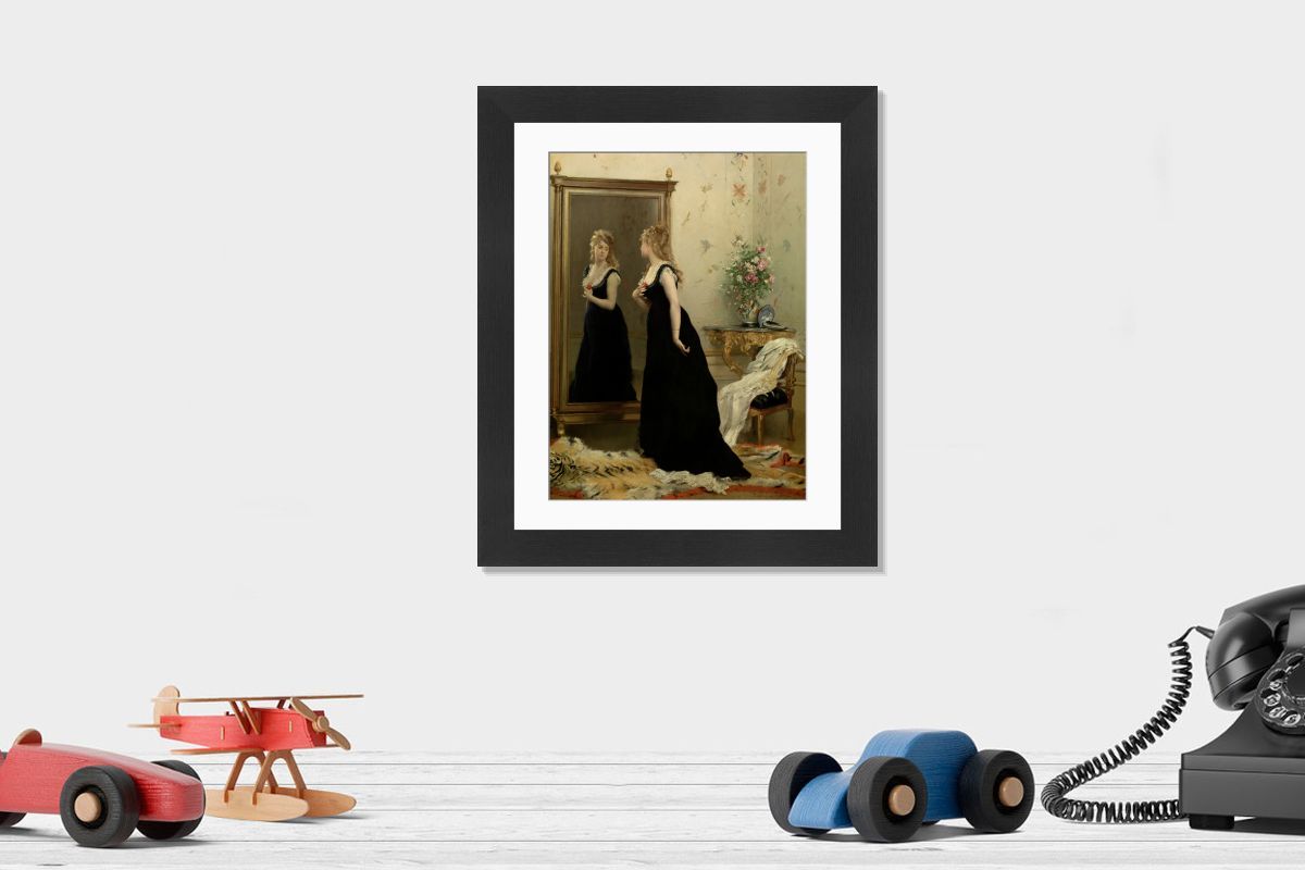 In Front of the Mirror Print by Gustave de Jonghe. Art Prints