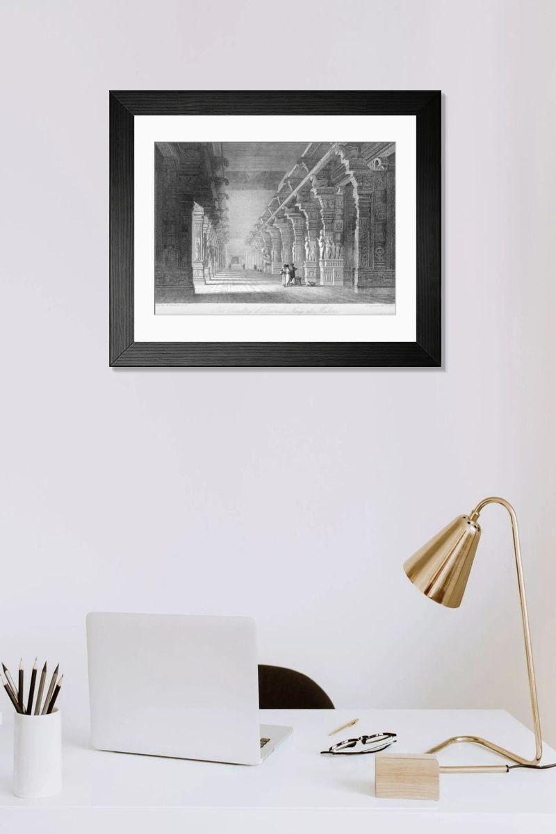 Shown hanging in a room: Modern 14"x12" (36x31cm)