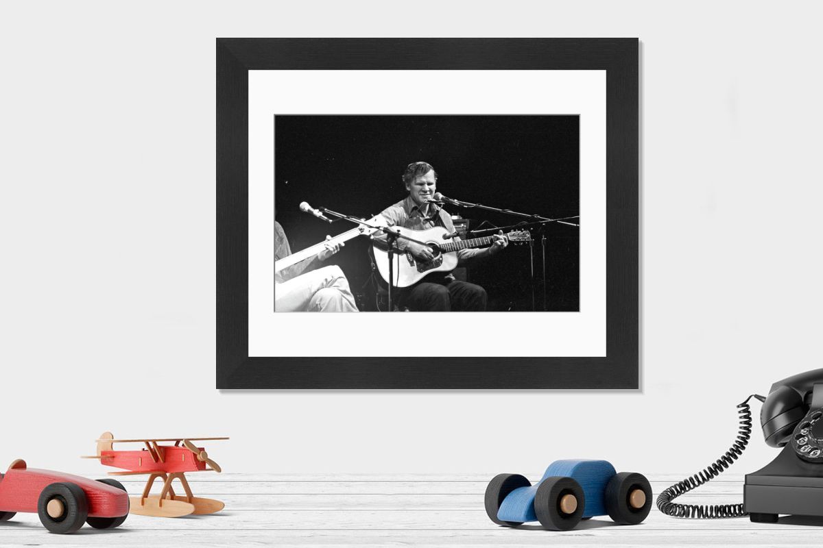 Doc Watson Performing Print, January 22, 1977. Art Prints, Posters