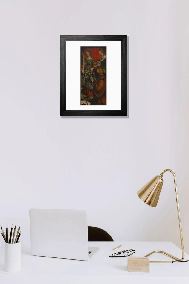 Shown hanging in a room: Modern 14"x12" (36x31cm)