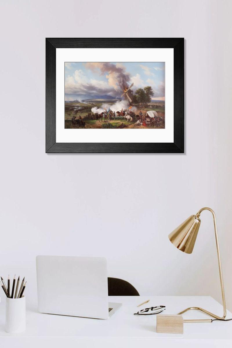 Shown hanging in a room: Modern 14"x12" (36x31cm)