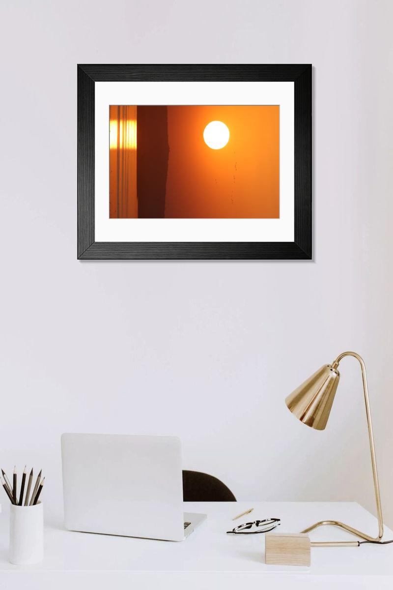 Shown hanging in a room: Modern 14"x12" (36x31cm)