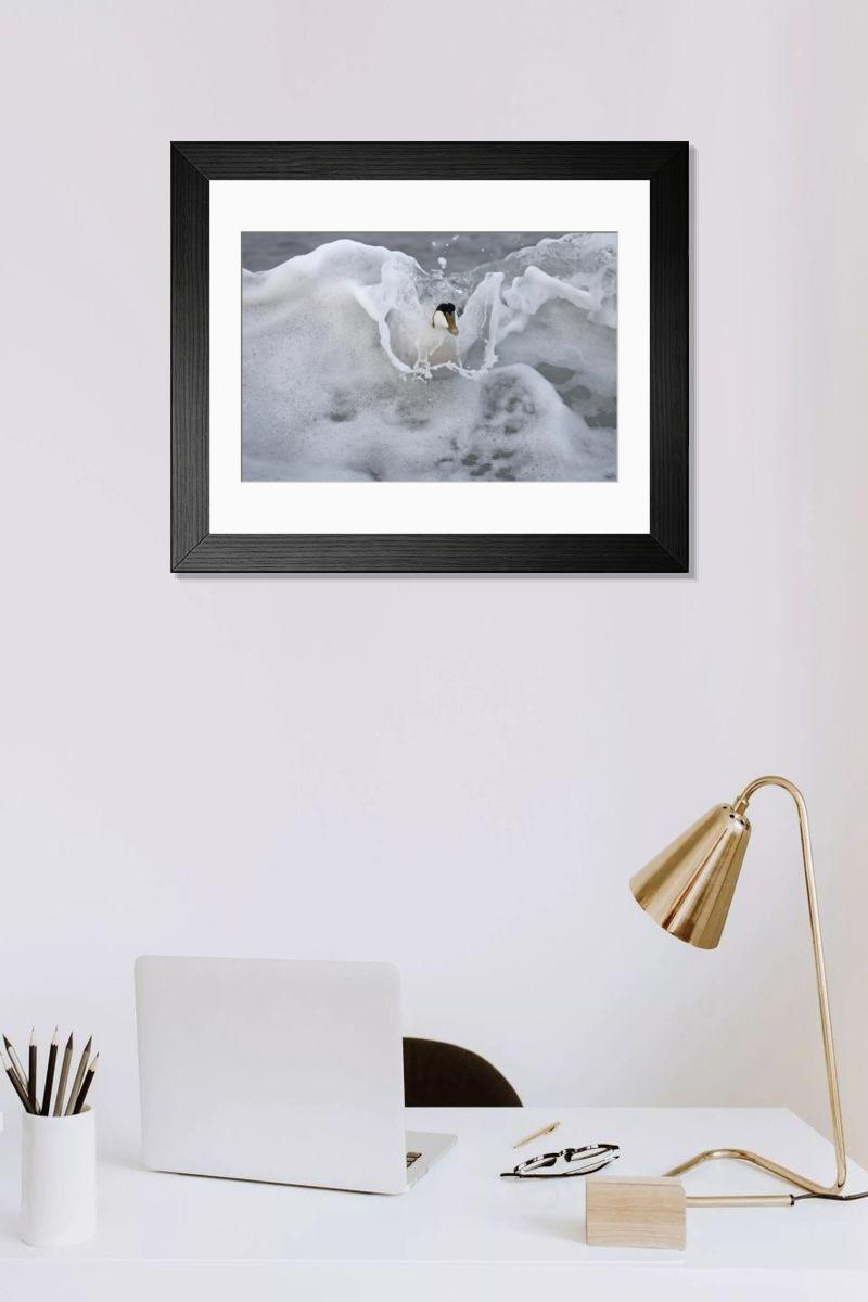 Shown hanging in a room: Modern 14"x12" (36x31cm)