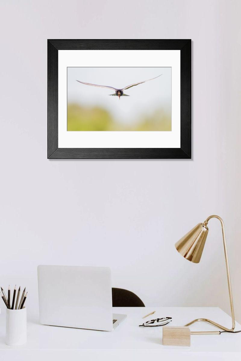 Shown hanging in a room: Modern 14"x12" (36x31cm)