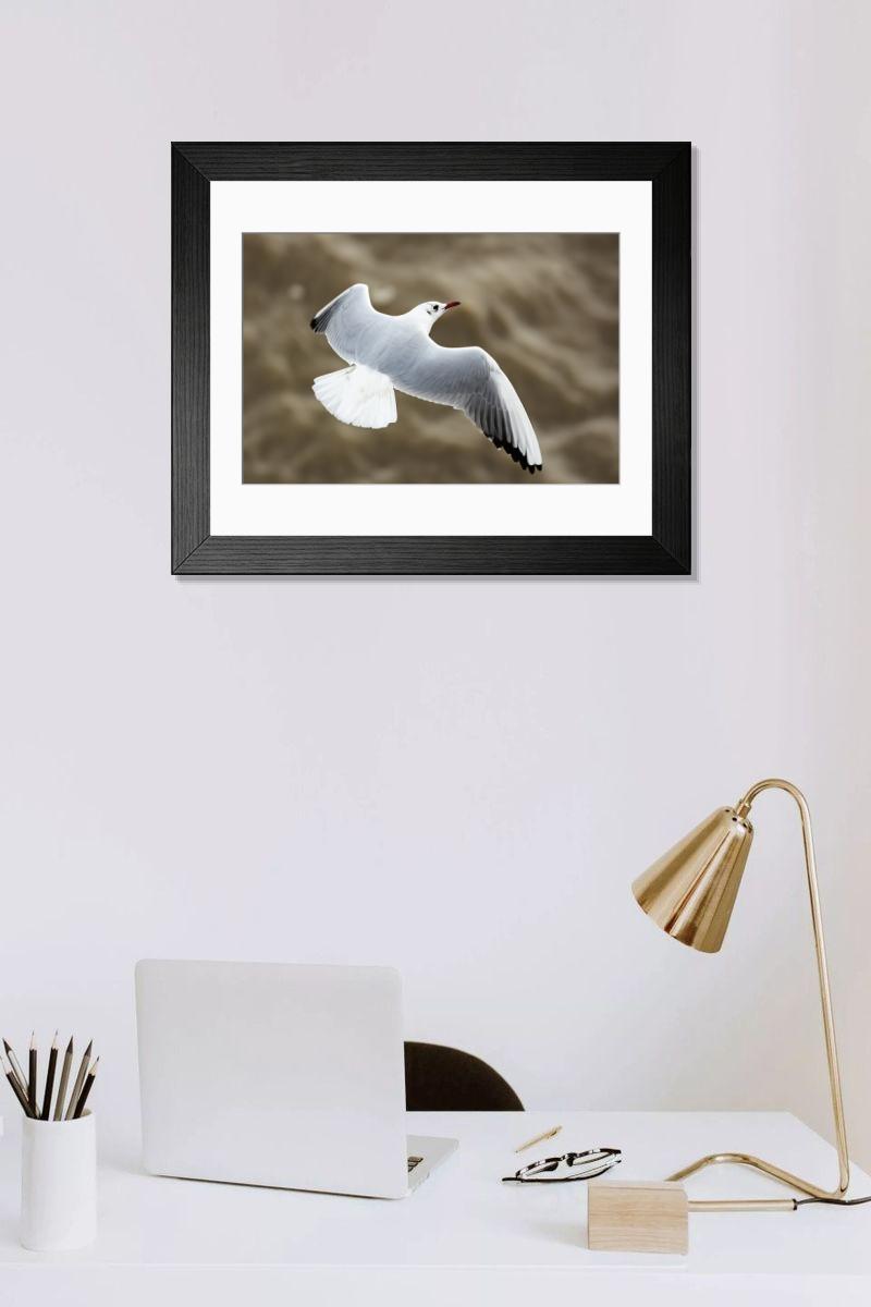 Shown hanging in a room: Modern 14"x12" (36x31cm)