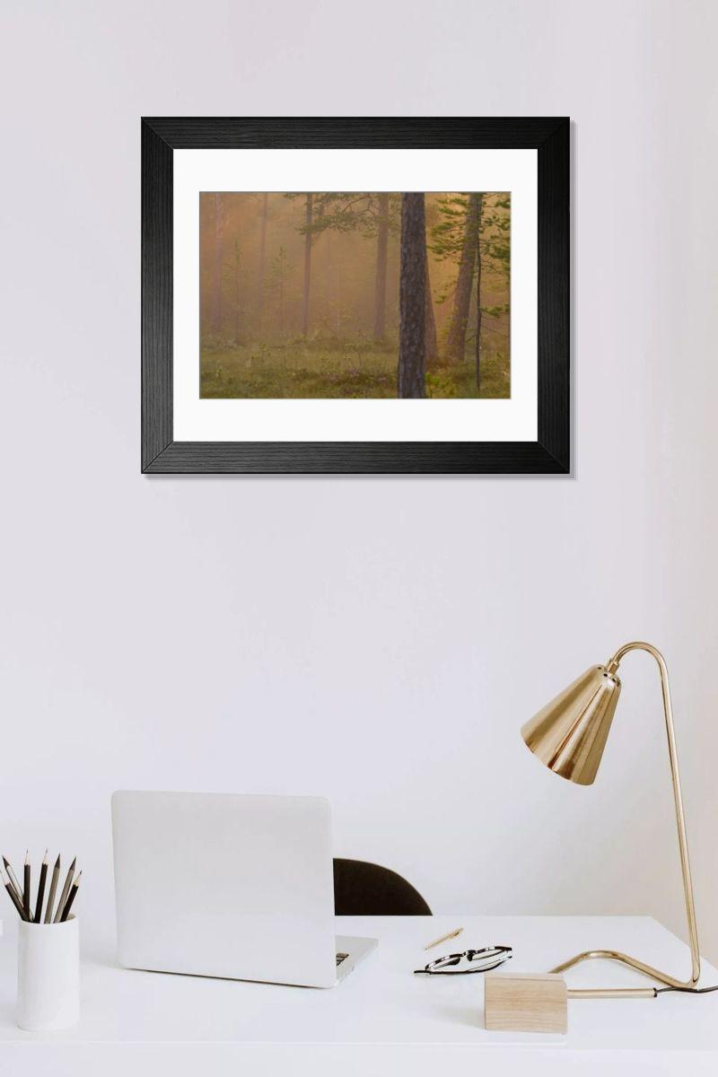 Shown hanging in a room: Modern 14"x12" (36x31cm)