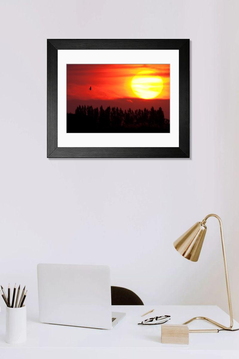 Shown hanging in a room: Modern 14"x12" (36x31cm)