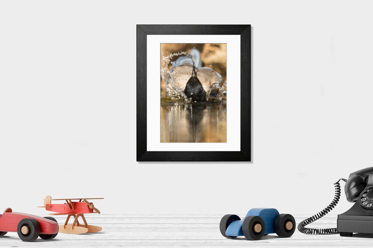 Shown hanging in a room: Modern 14"x12" (36x31cm)