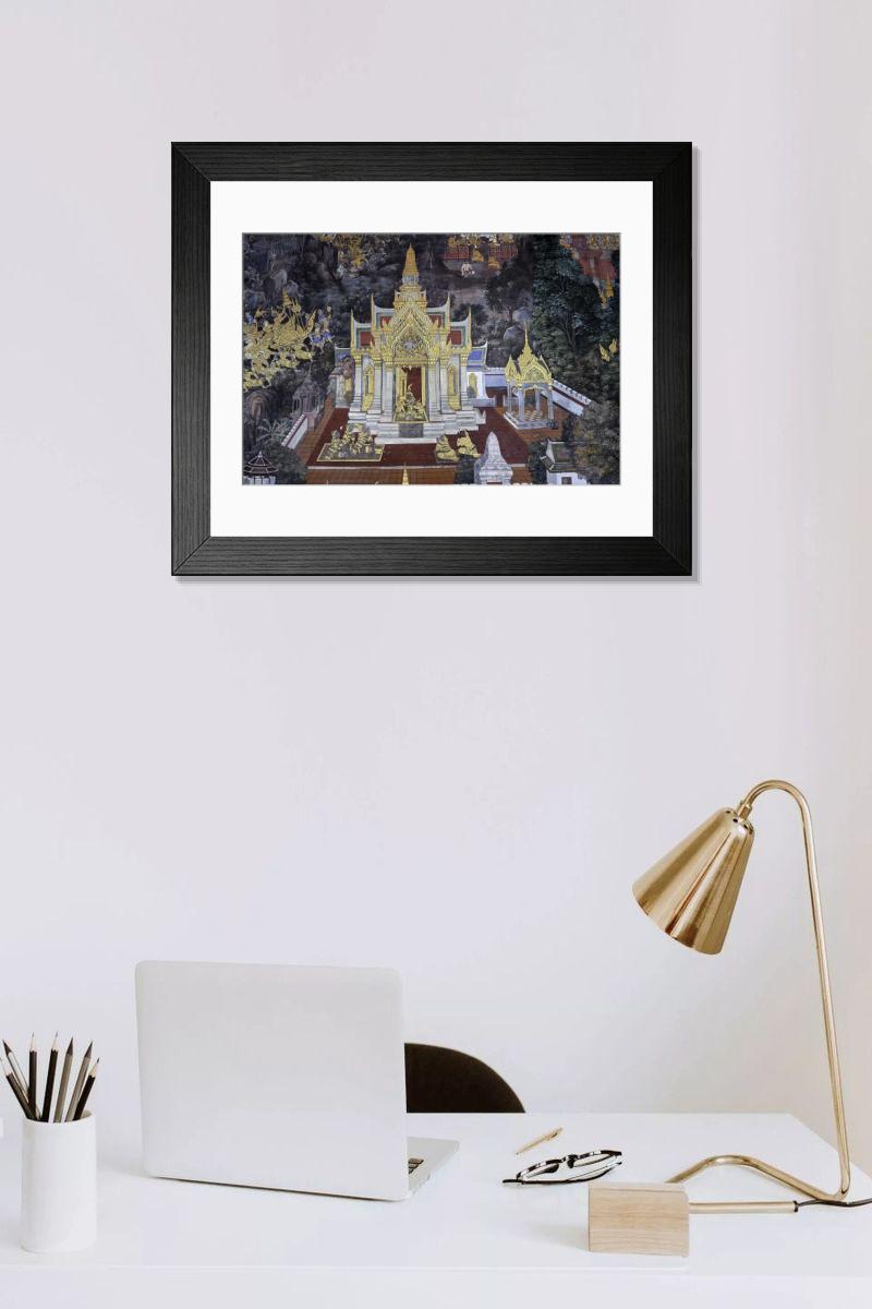 Shown hanging in a room: Modern 14"x12" (36x31cm)
