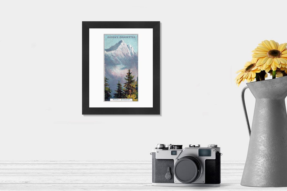 Mount Everest Vintage Print, Ogden's Cigarettes 1908. Art Prints