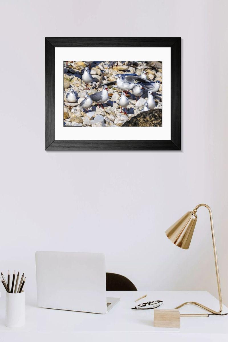 Shown hanging in a room: Modern 14"x12" (36x31cm)